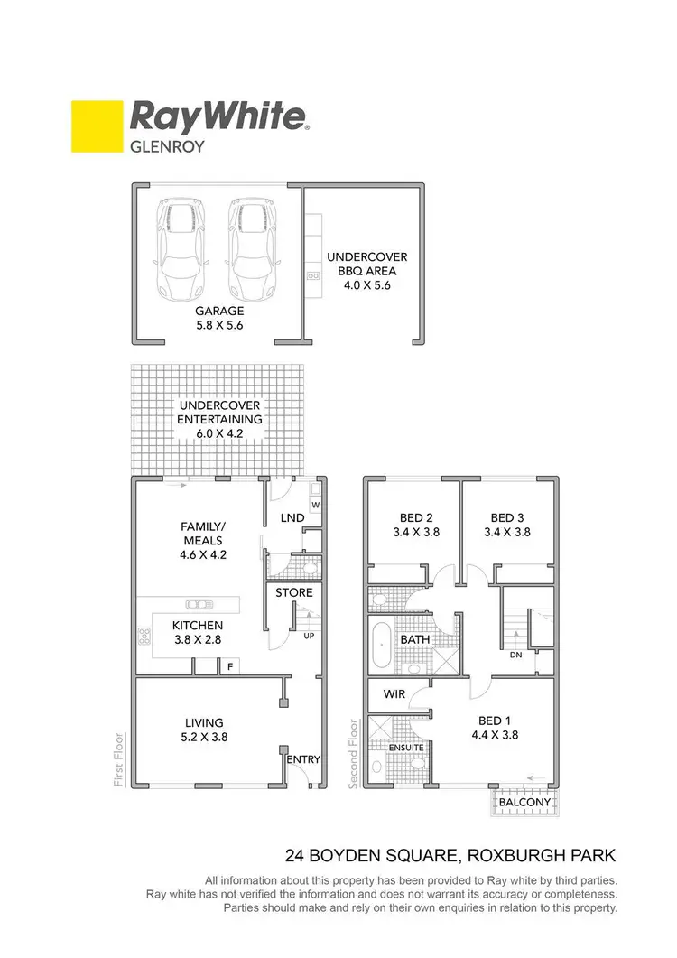 Floorplan of Homely townhouse listing, 24 Boyden Square, Roxburgh Park VIC 3064