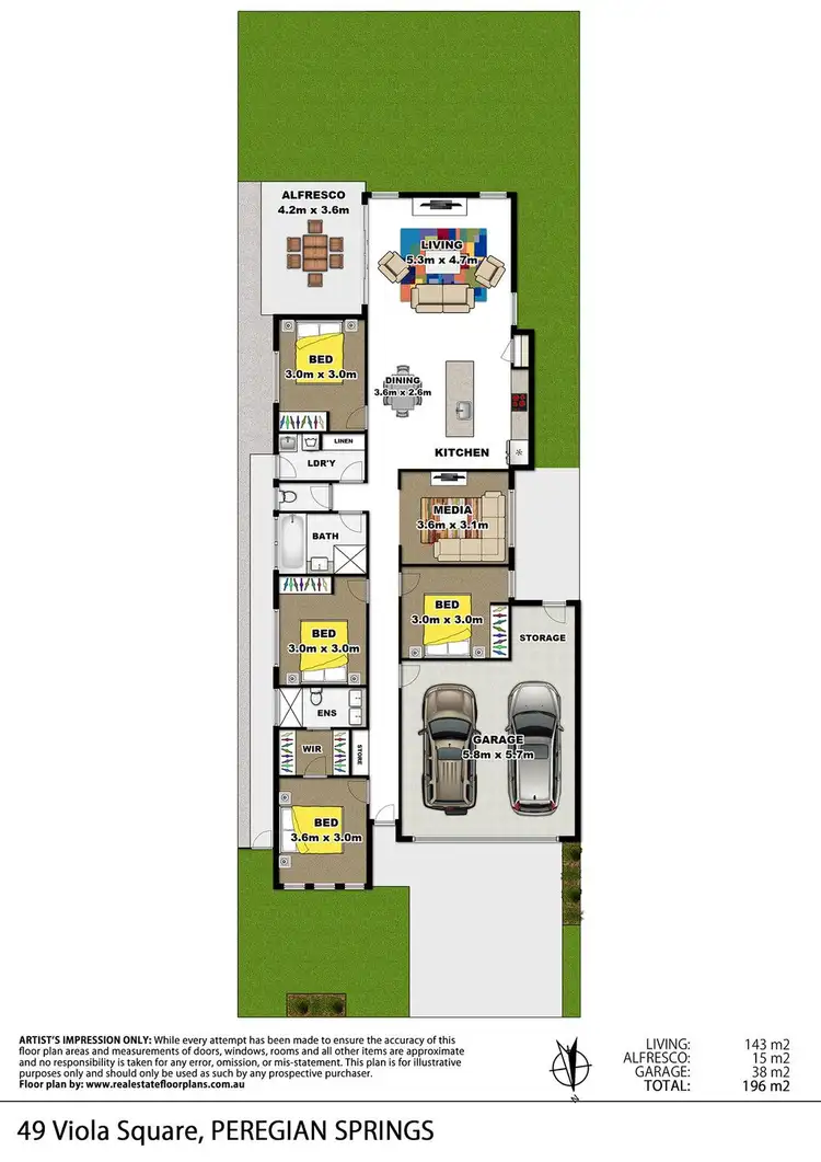 Floorplan of Homely house listing, 49 Viola Square, Peregian Springs QLD 4573