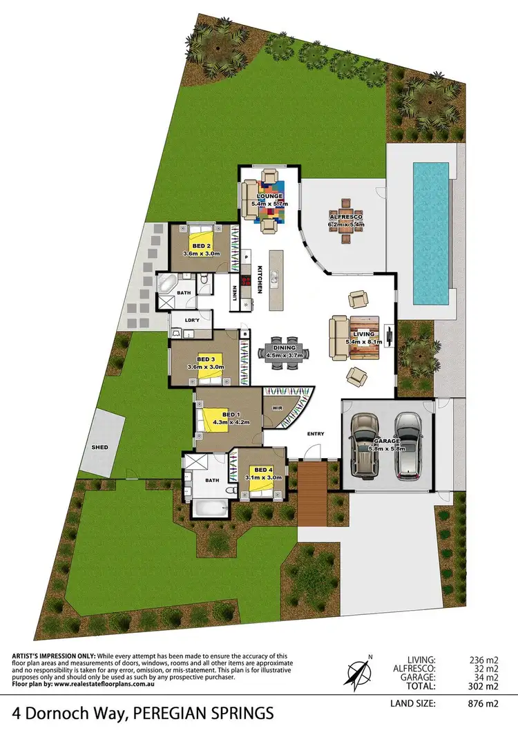Floorplan of Homely house listing, 4 Dornoch Way, Peregian Springs QLD 4573