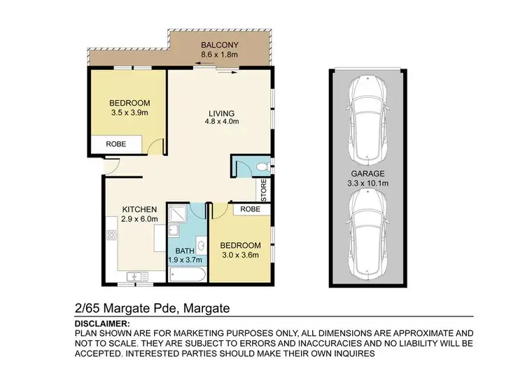 Floorplan of Homely unit listing, 2/65 Margate Parade, Margate QLD 4019