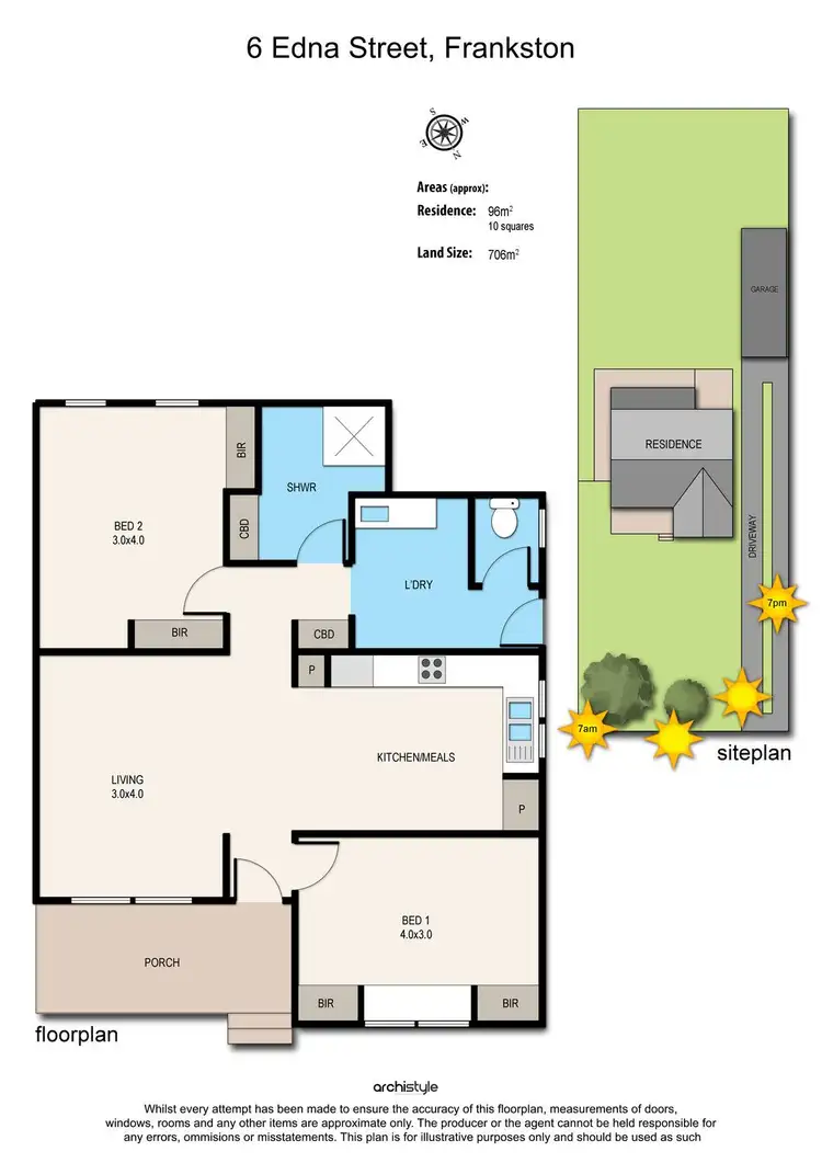 Floorplan of Homely house listing, 6 Edna Street, Frankston VIC 3199