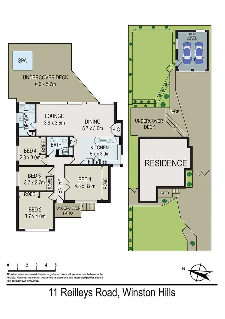 Floorplan of Homely house listing, 11 Reilleys Road, Winston Hills NSW 2153