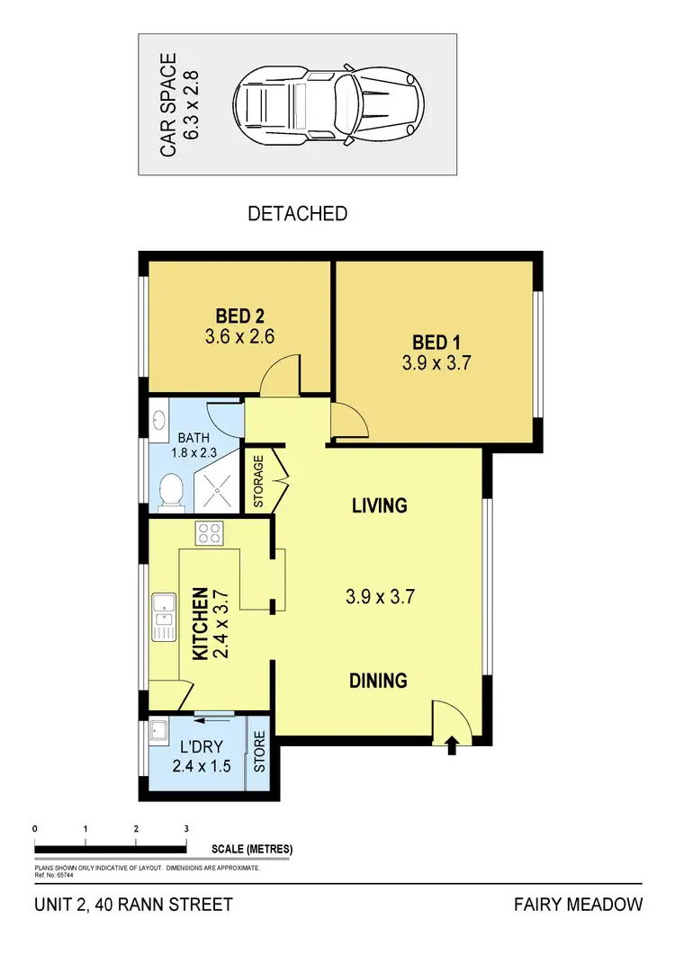 Floorplan of Homely unit listing, 2/40 Rann Street, Fairy Meadow NSW 2519
