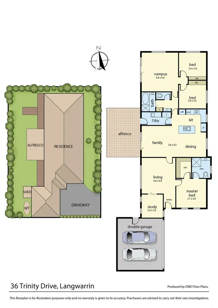 Floorplan of Homely house listing, 36 Trinity Drive, Langwarrin VIC 3910