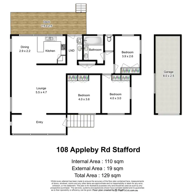 Floorplan of Homely house listing, 108 Appleby Road, Stafford QLD 4053