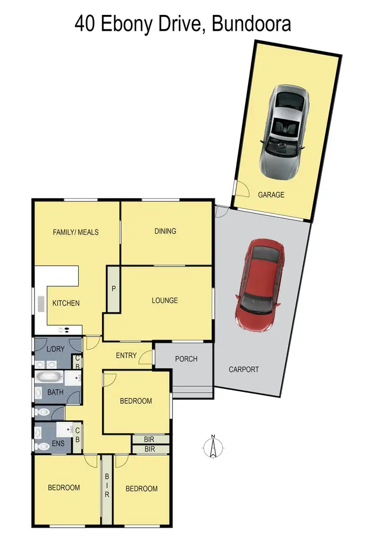 Floorplan of Homely house listing, 40 Ebony Drive, Bundoora VIC 3083