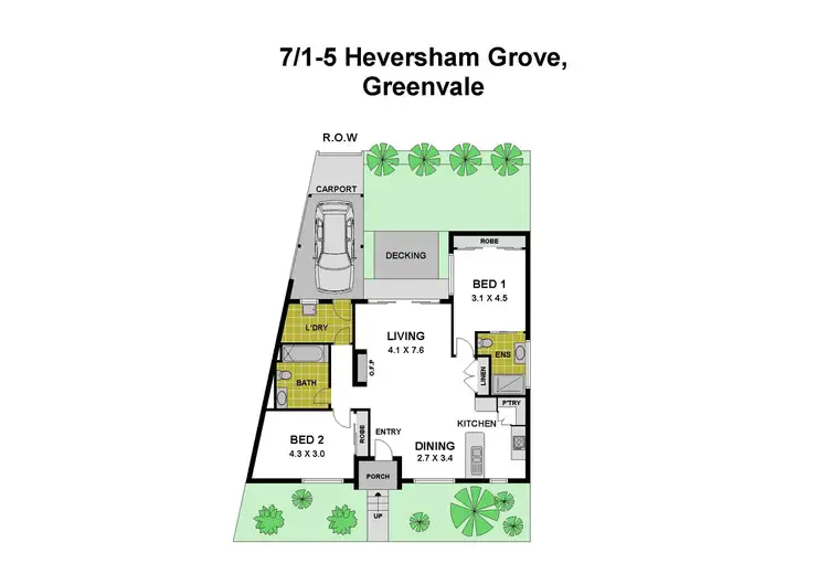 Floorplan of Homely house listing, 7/1-5 Heversham Grove, Greenvale VIC 3059