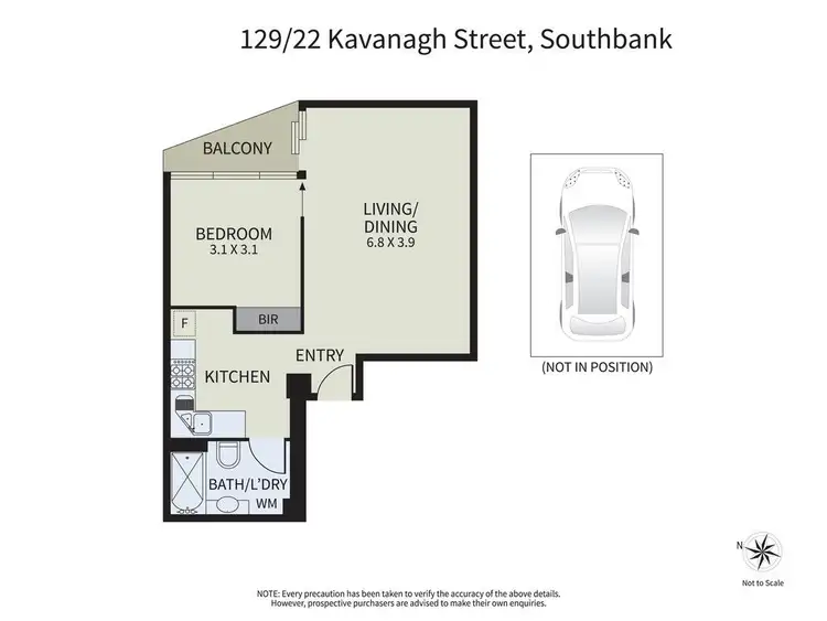 Floorplan of Homely apartment listing, 129/22 Kavanagh Street, Southbank VIC 3006