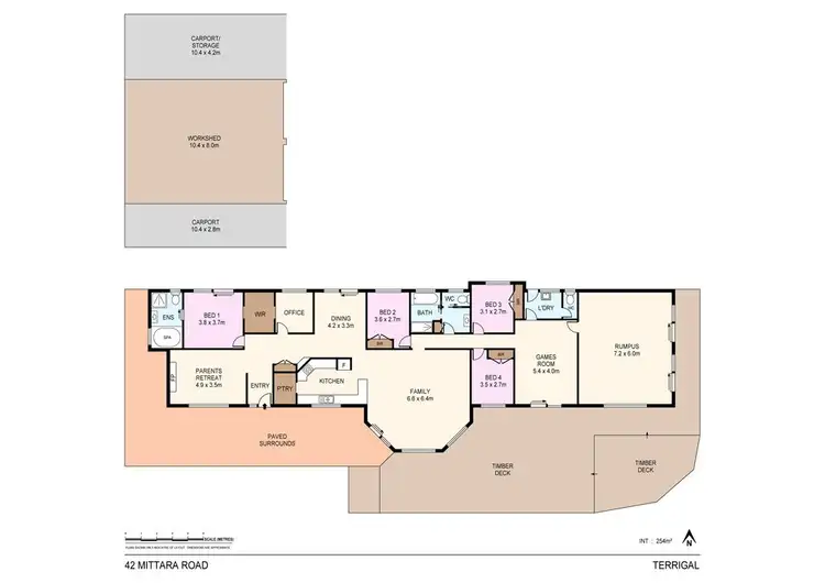 Floorplan of Homely rural property listing, 42 Mittara Road, Terrigal NSW 2260
