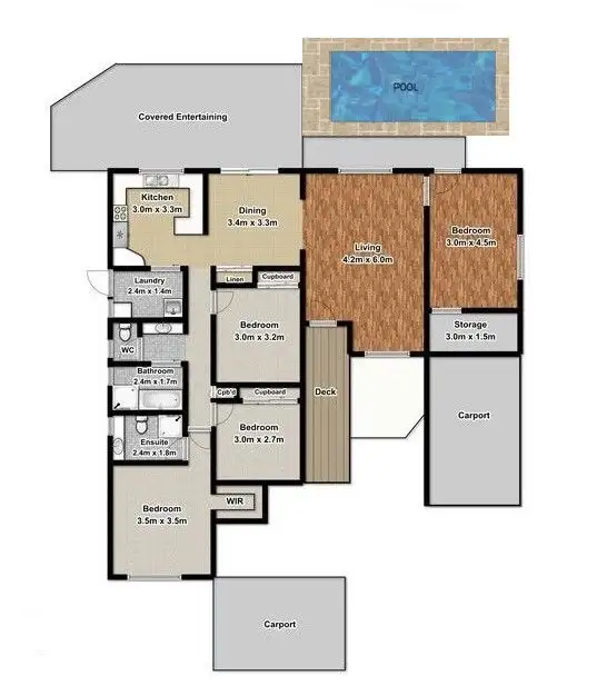 Floorplan of Homely house listing, 61 Piggabeen Road, Tweed Heads West NSW 2485