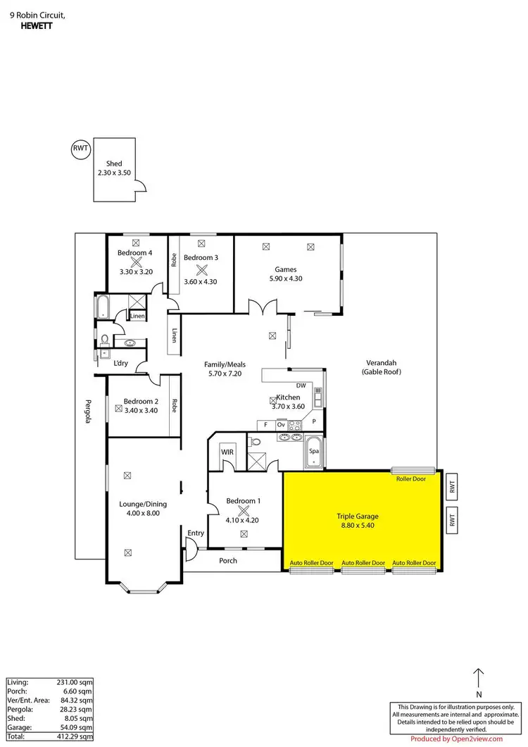 Floorplan of Homely house listing, 9 Robin Circuit, Hewett SA 5118