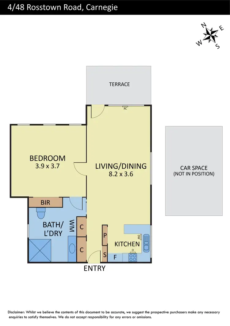 Floorplan of Homely apartment listing, 4/48 Rosstown Road, Carnegie VIC 3163