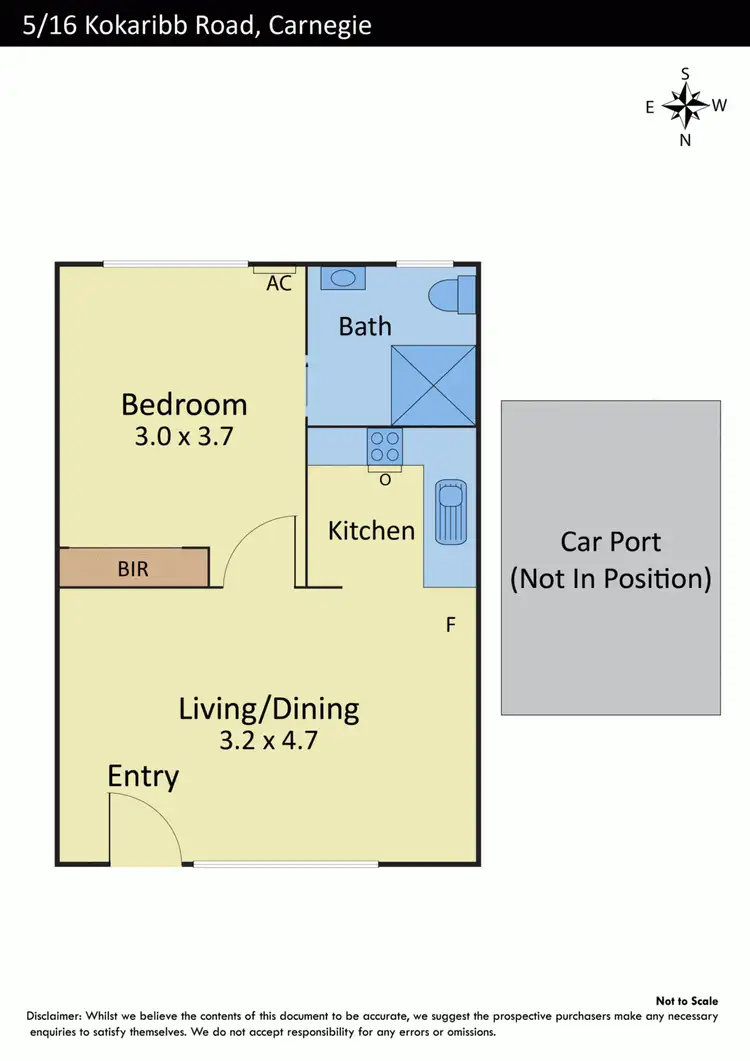 Floorplan of Homely apartment listing, 5/16 Kokaribb Road, Carnegie VIC 3163