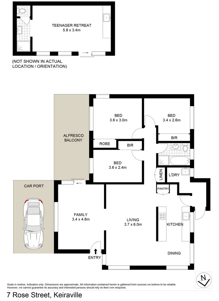 Floorplan of Homely house listing, 7 Rose Street, Keiraville NSW 2500
