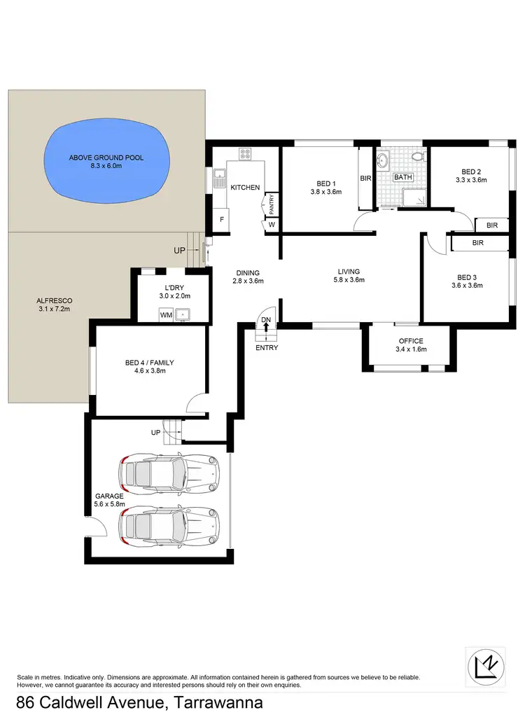 Floorplan of Homely house listing, 86 Caldwell Avenue, Tarrawanna NSW 2518