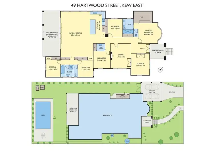 Floorplan of Homely house listing, 49 Hartwood Street, Kew East VIC 3102