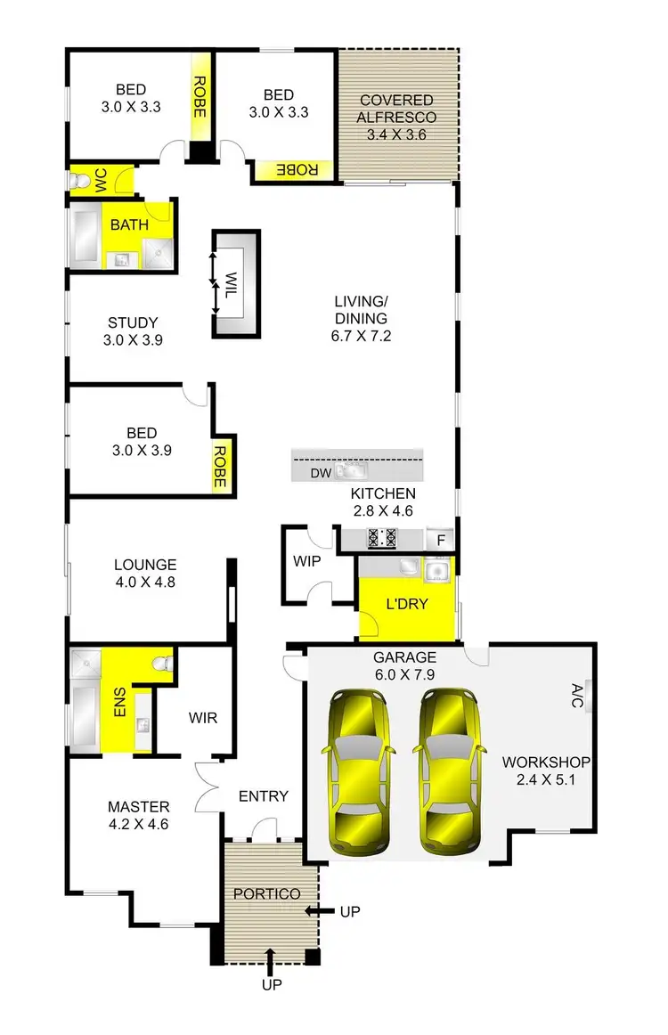Floorplan of Homely house listing, 1A Yooringa Avenue, Norlane VIC 3214