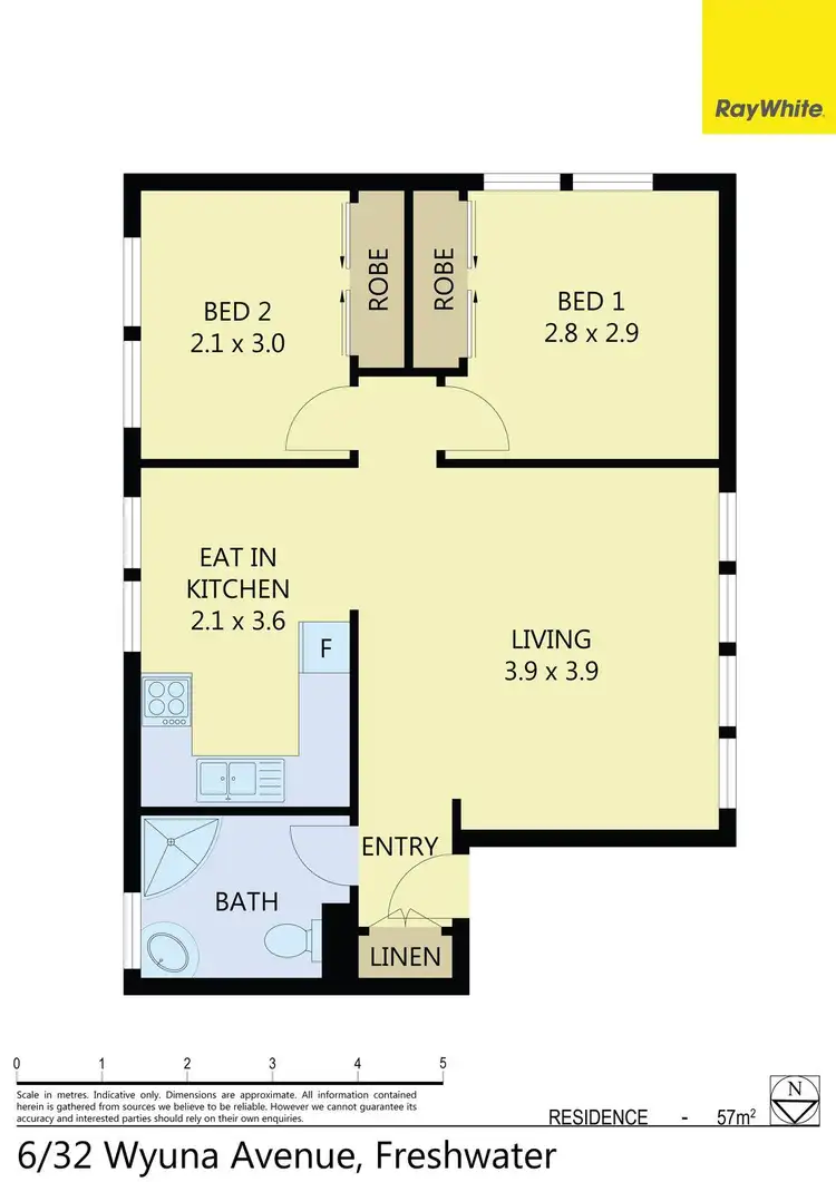 Floorplan of Homely apartment listing, 6/32 Wyuna Avenue, Freshwater NSW 2096