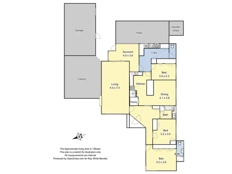 Floorplan of Homely house listing, 64 Benson Street, Benalla VIC 3672