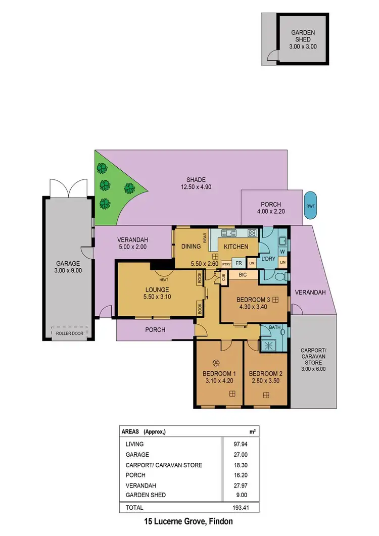Floorplan of Homely house listing, 15 Lucerne Grove, Findon SA 5023