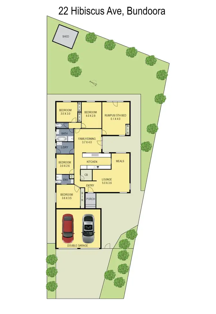Floorplan of Homely house listing, 22 Hibiscus Avenue, Bundoora VIC 3083