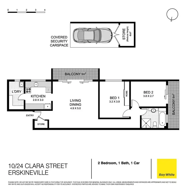 Floorplan of Homely apartment listing, 10/24-26 Clara Street, Erskineville NSW 2043