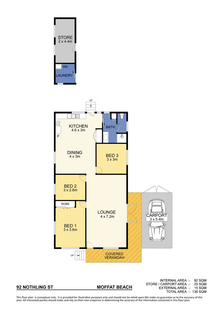 Floorplan of Homely house listing, 92 Nothling Street, Moffat Beach QLD 4551