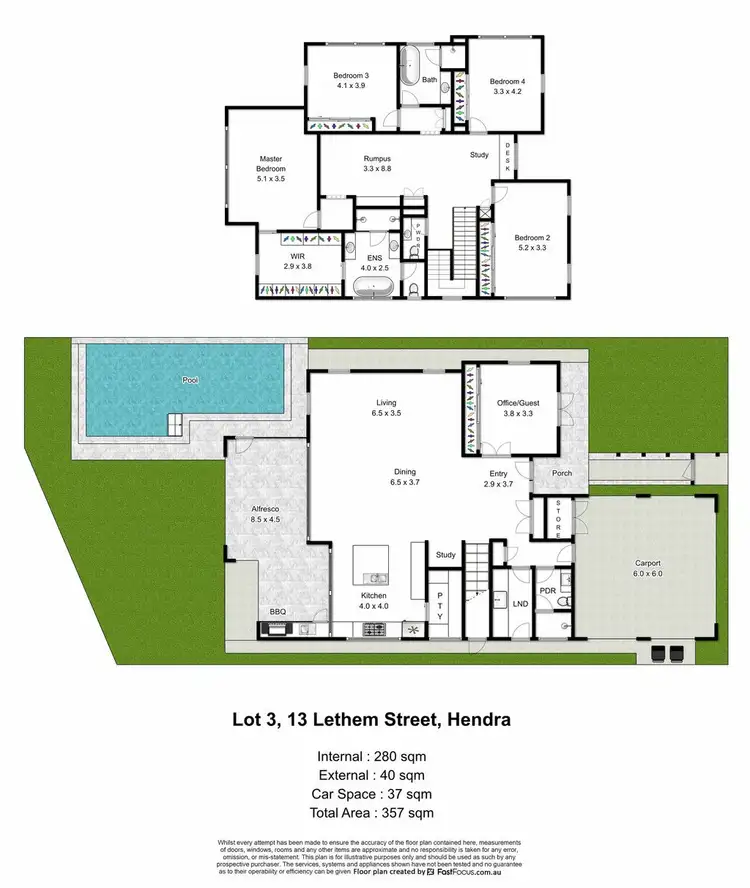 Floorplan of Homely house listing, 13 Lethem Street, Hendra QLD 4011
