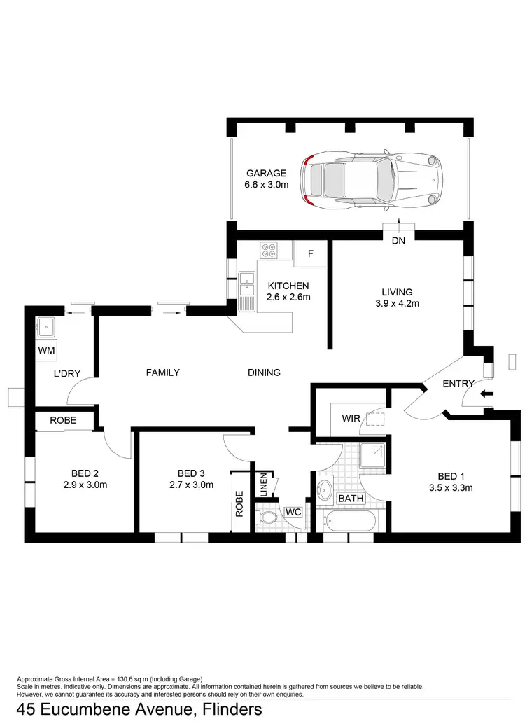 Floorplan of Homely house listing, 45 Eucumbene Avenue, Flinders NSW 2529