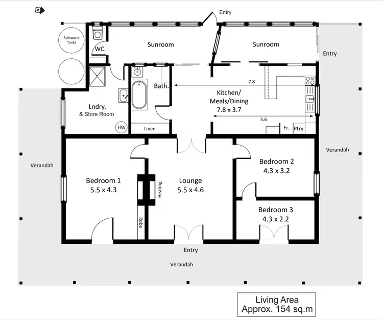 Floorplan of Homely house listing, 164 Tarcoola Street, Renmark SA 5341