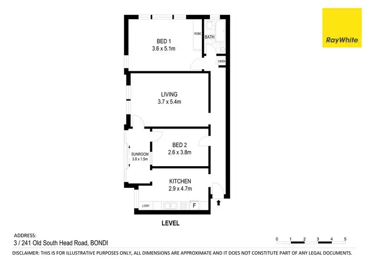 Floorplan of Homely apartment listing, 3/241 Old South Head Road, Bondi NSW 2026