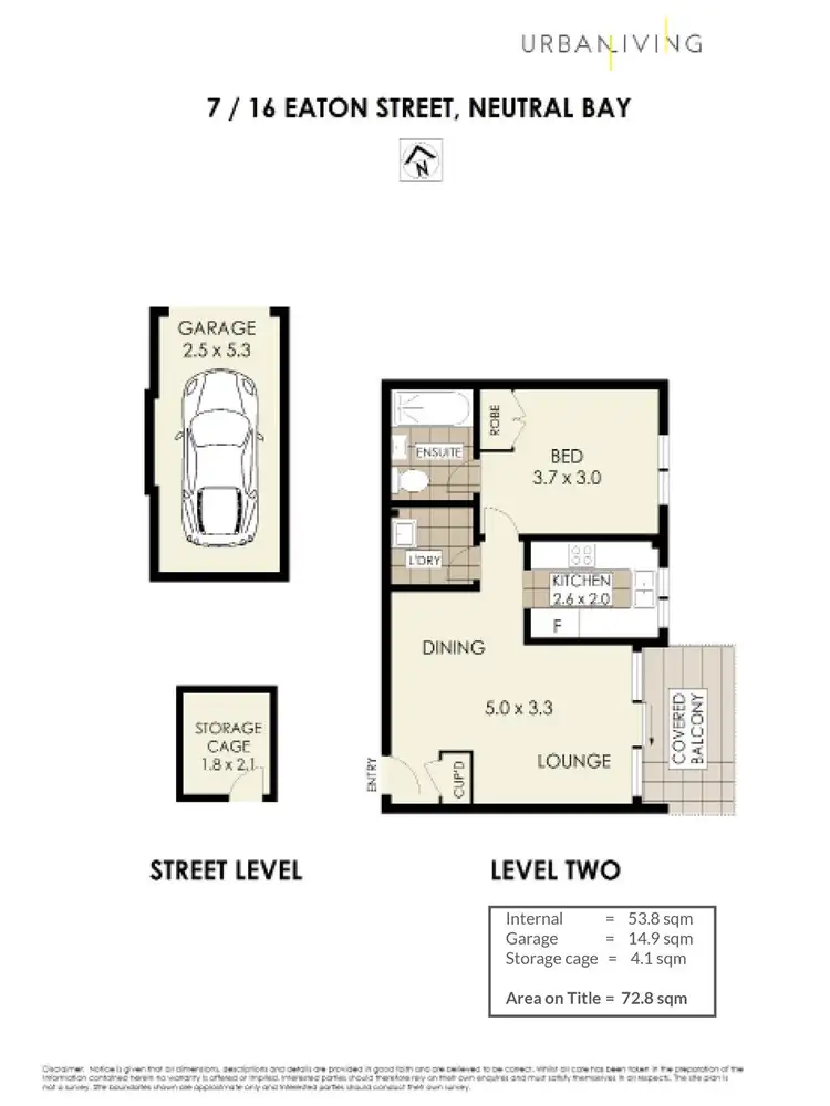 Floorplan of Homely apartment listing, 7/16 Eaton Street, Neutral Bay NSW 2089