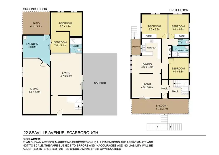 Floorplan of Homely house listing, 22 Seaville Avenue, Scarborough QLD 4020