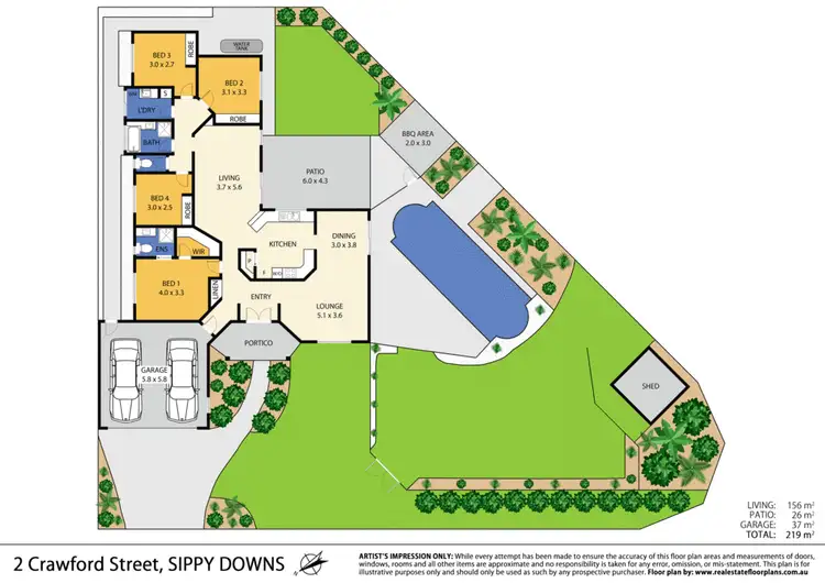 Floorplan of Homely house listing, 2 Crawford Street, Sippy Downs QLD 4556