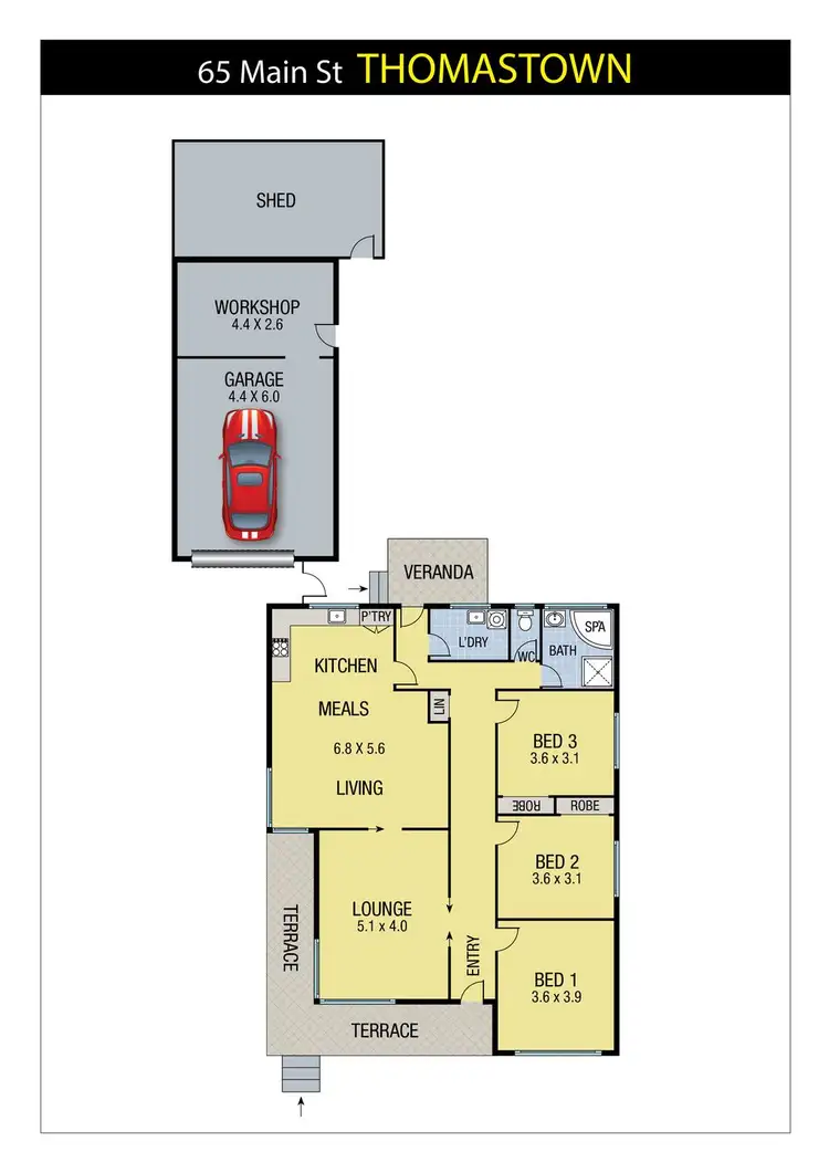 Floorplan of Homely house listing, 65 Main Street, Thomastown VIC 3074