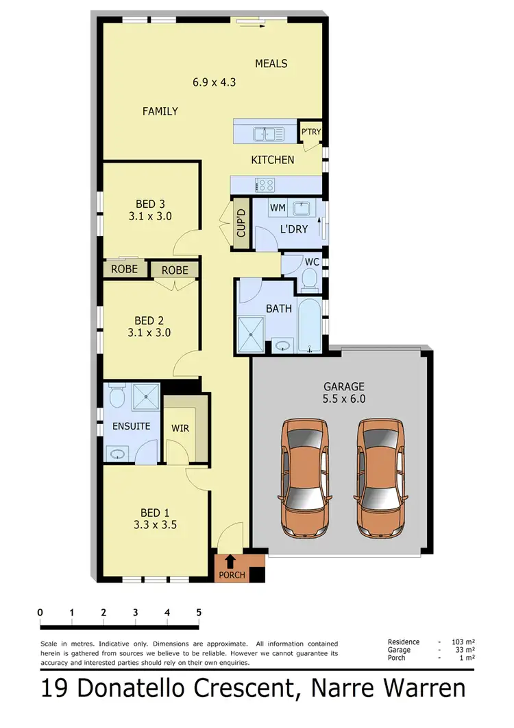 Floorplan of Homely house listing, 19 Donatello Crescent, Narre Warren VIC 3805
