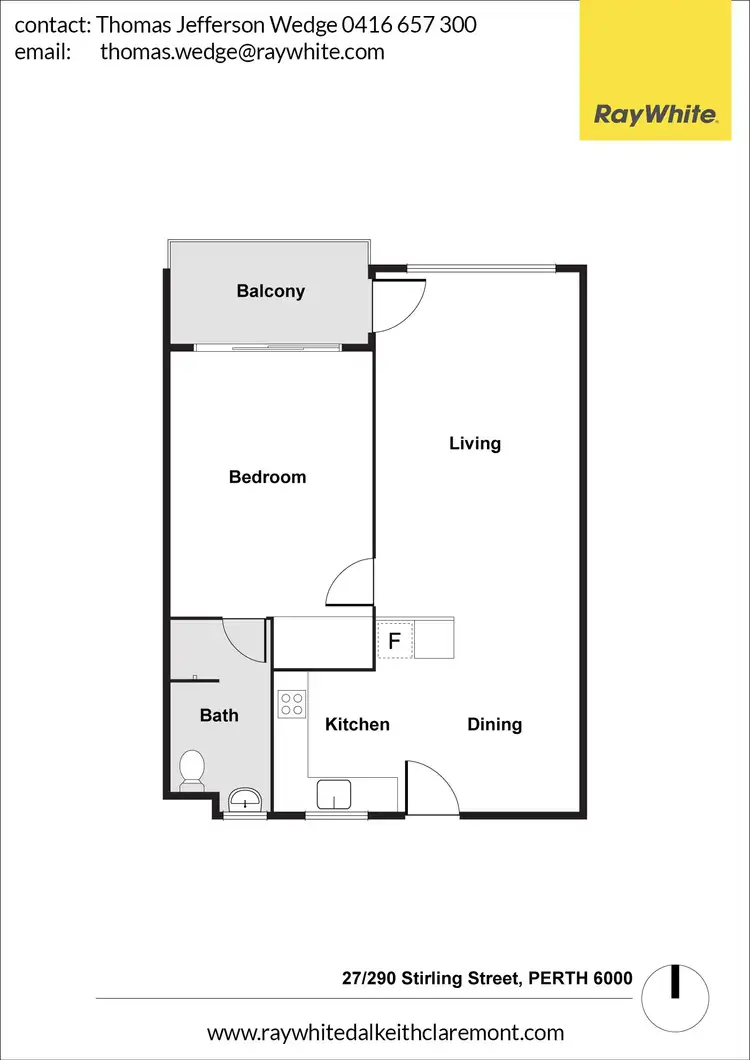 Floorplan of Homely apartment listing, 27/290 Stirling Street, Perth WA 6000