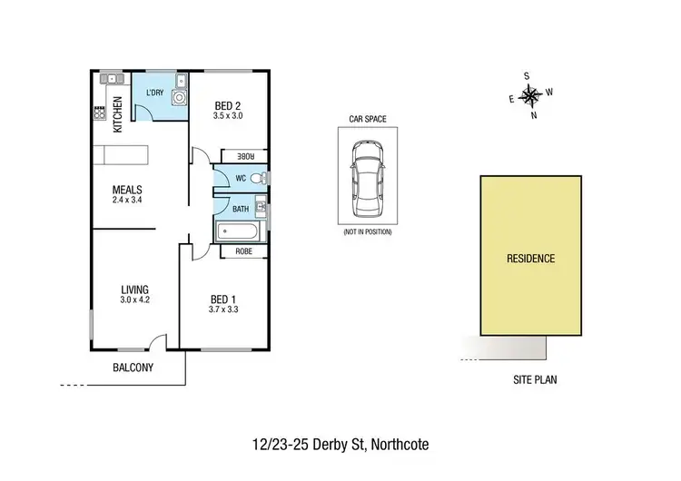 Floorplan of Homely apartment listing, 12/23-25 Derby Street, Northcote VIC 3070