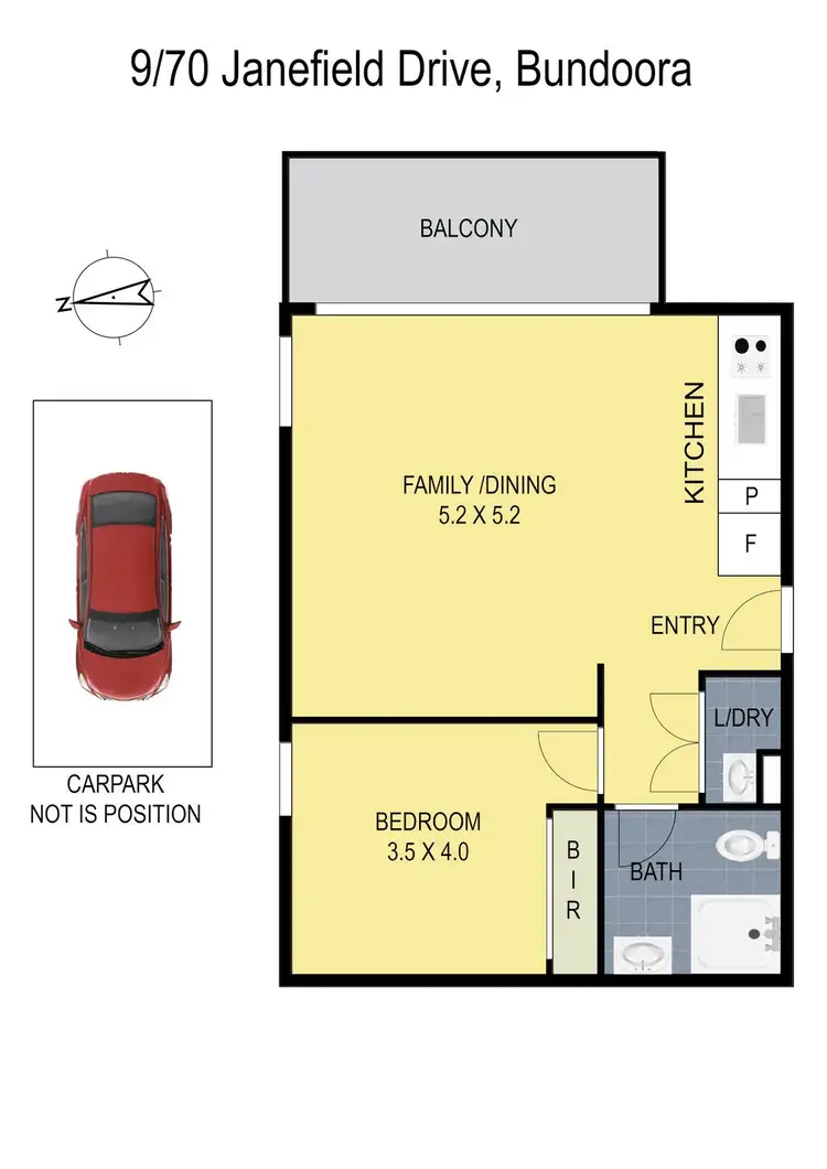 Floorplan of Homely apartment listing, 9/70 Janefield Drive, Bundoora VIC 3083