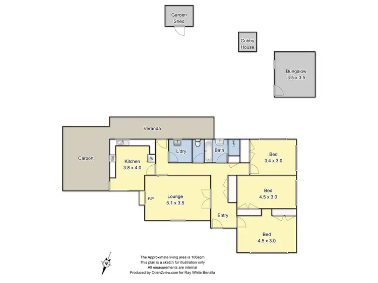 Floorplan of Homely house listing, 45 Wedge Street, Benalla VIC 3672