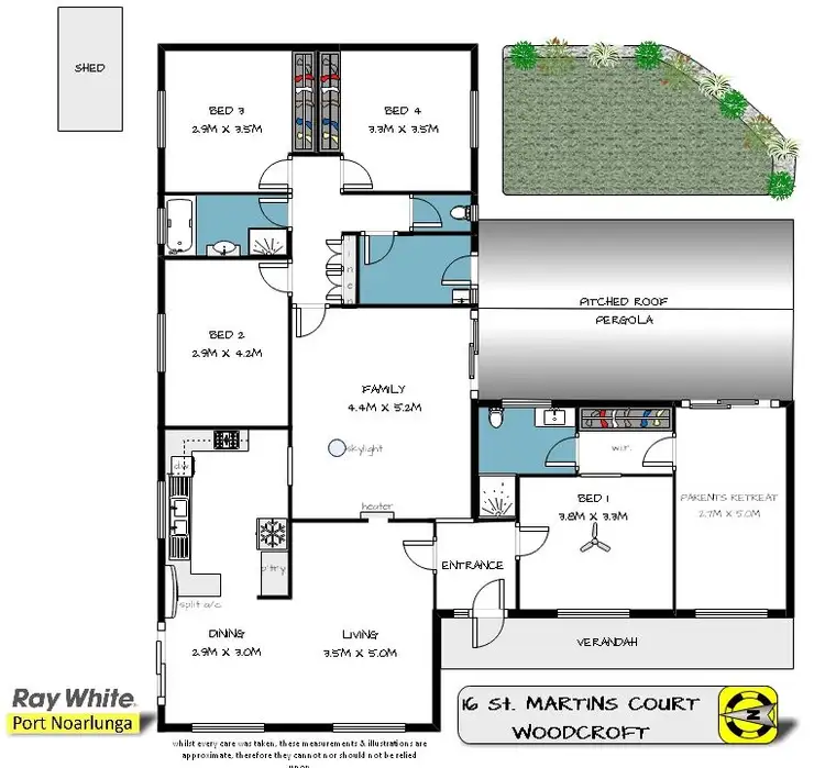 Floorplan of Homely house listing, 16 St Martins Court, Woodcroft SA 5162
