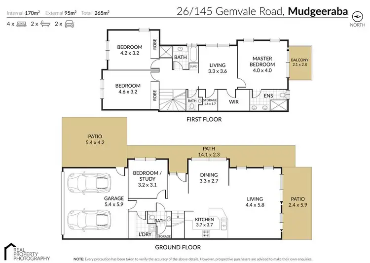 Floorplan of Homely townhouse listing, 26/145 Gemvale Road, Mudgeeraba QLD 4213