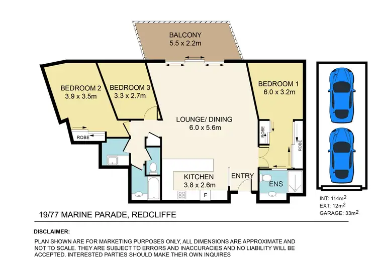 Floorplan of Homely apartment listing, 19/77 Marine Parade, Redcliffe QLD 4020