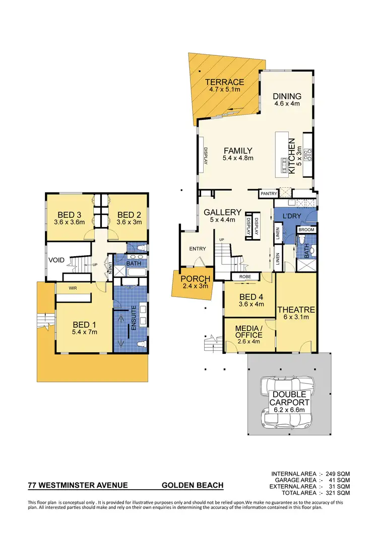 Floorplan of Homely house listing, 77 Westminster Avenue, Golden Beach QLD 4551