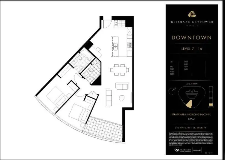 Floorplan of Homely apartment listing, 901/222 Margaret Street, Brisbane QLD 4000