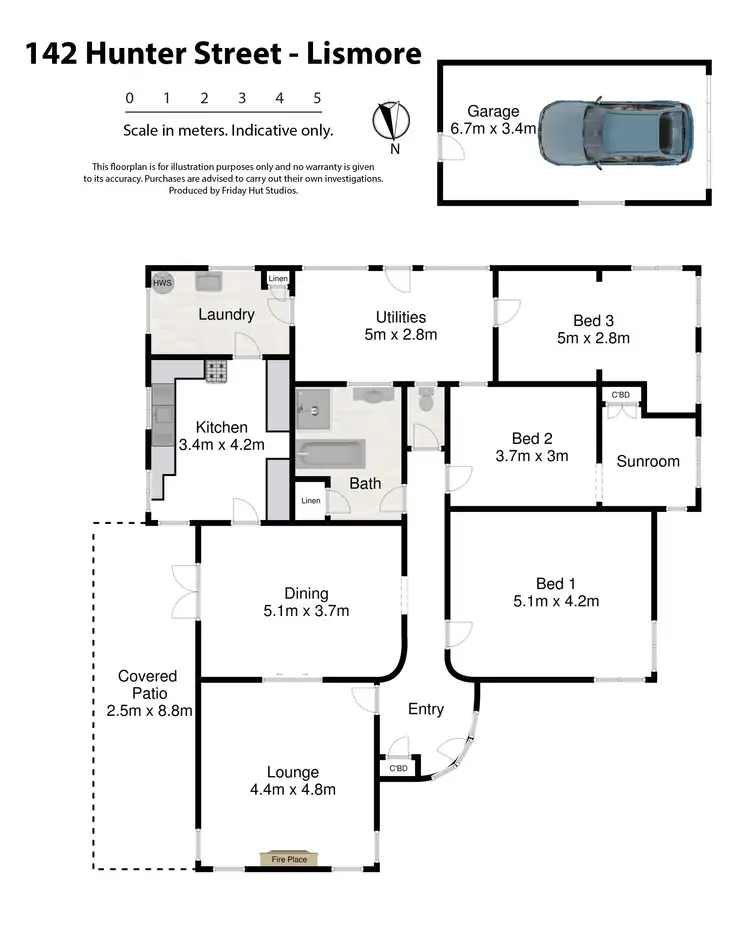 Floorplan of Homely house listing, 142 Hunter Street, Lismore NSW 2480
