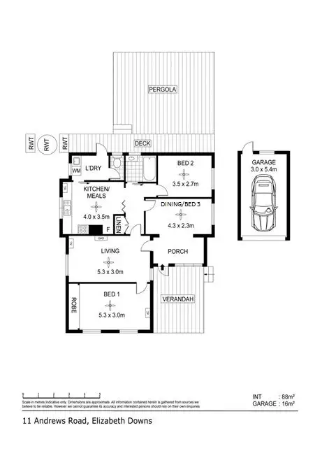 Floorplan of Homely house listing, 11 Andrews Road, Elizabeth Downs SA 5113