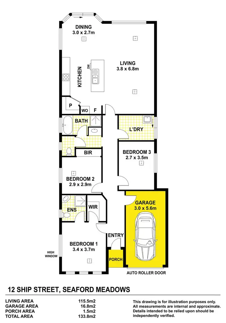 Floorplan of Homely house listing, 12 Ship Street, Seaford Meadows SA 5169