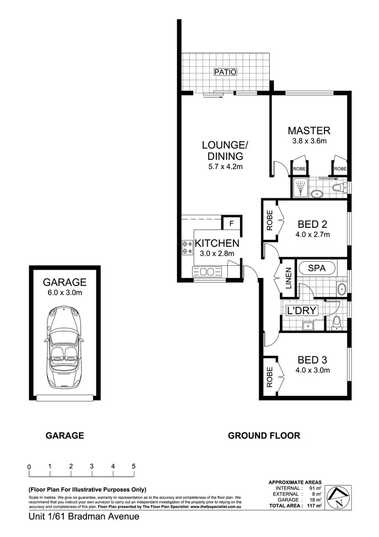 Floorplan of Homely unit listing, 1/61 Bradman Avenue, Maroochydore QLD 4558
