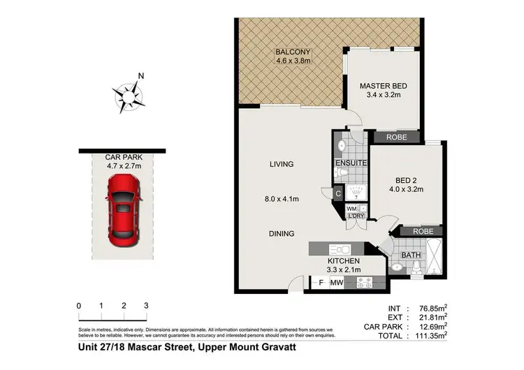 Floorplan of Homely apartment listing, 27/18 Mascar Street, Upper Mount Gravatt QLD 4122